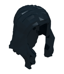 LEGO - Minifiguur-haar lang golvend met middenscheiding - Black | N - Thumbnail