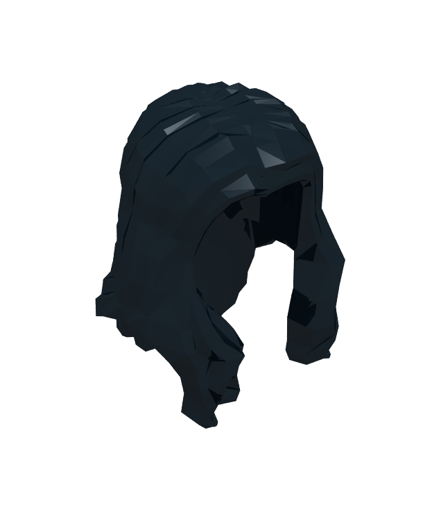 LEGO - Minifiguur-haar lang golvend met middenscheiding - Black | N