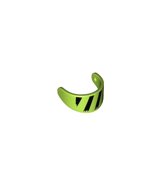 LEGO - Minifiguur-vizier standaard met zwarte diagonale strepen - Lime | N