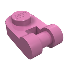 LEGO - Plaat, rond 1 x 1 met staaf-handgreep - Dark Pink | N - Thumbnail