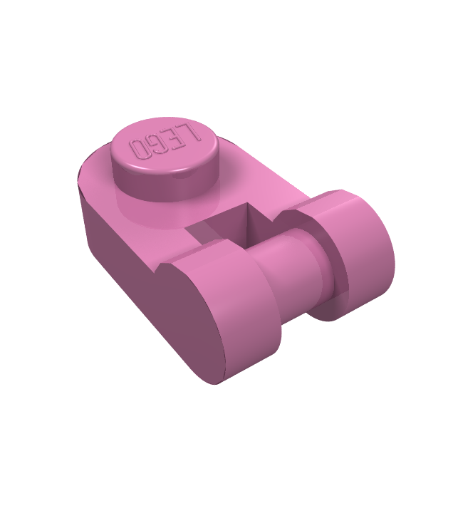 LEGO - Plaat, rond 1 x 1 met staaf-handgreep - Dark Pink | N