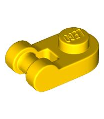 LEGO - Plaat, rond 1 x 1 met staaf-handgreep - Yellow | N - Thumbnail