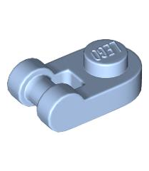 LEGO - Plaat, rond 1 x 1 met staaf-handgreep - Bright Light Blue | N - Thumbnail