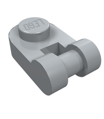 LEGO - Plaat, rond 1 x 1 met staaf-handgreep - Light Bluish Gray | N - Thumbnail