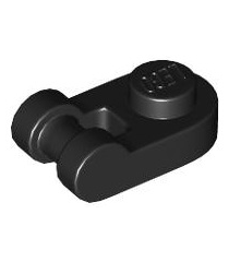LEGO - Plaat, rond 1 x 1 met staaf-handgreep - Black | N - Thumbnail