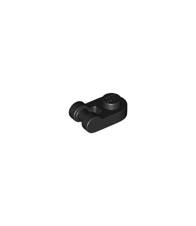LEGO - Plaat, rond 1 x 1 met staaf-handgreep - Black | N