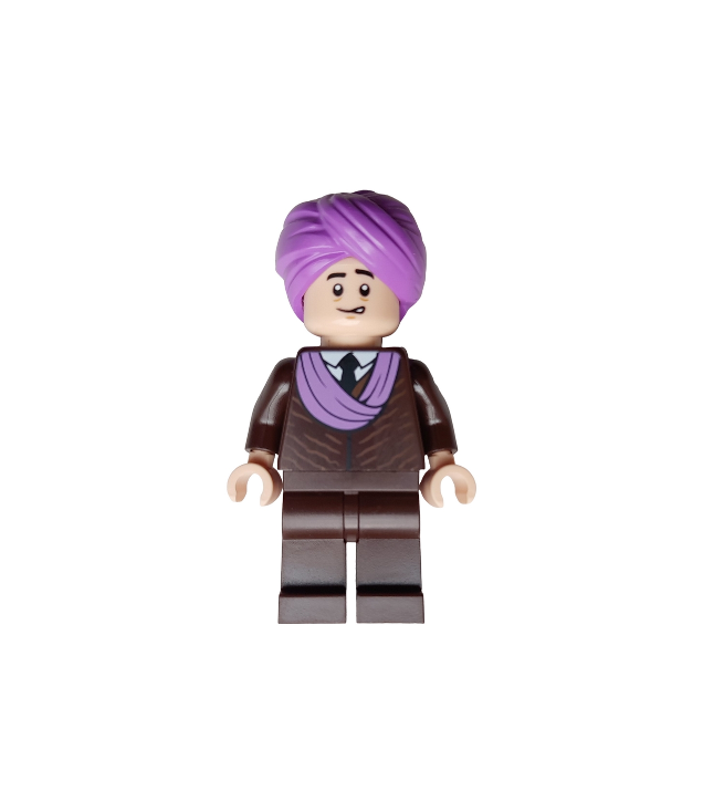 LEGO - Professor Quirinus Krinkel – donkerbruine mantel, lavendelkleurige tulband - | N