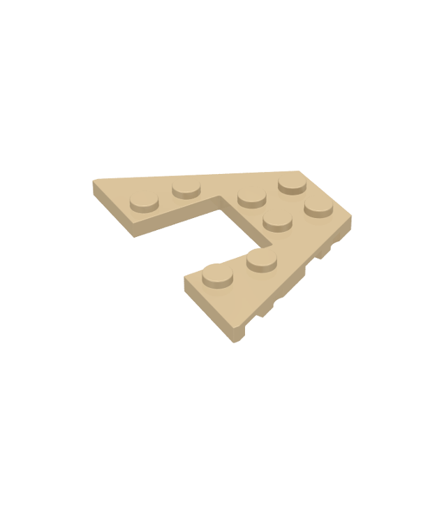 LEGO - Wig, plaat 4 x 6 - Tan | N