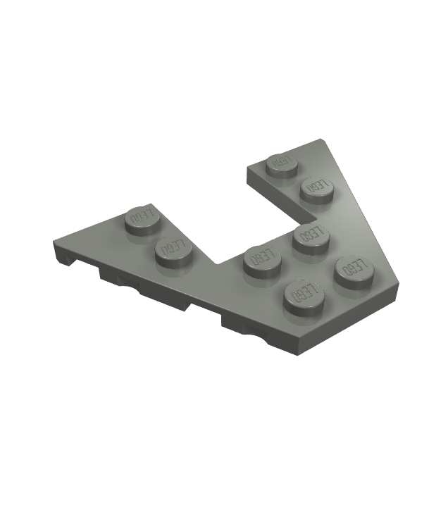 LEGO - Wig, plaat 4 x 6 - Dark Bluish Gray | N