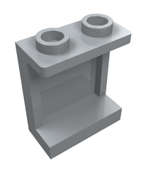 LEGO - Paneel 1 x 2 x 2 met zijsteunen - holle noppen - Light Bluish Gray | N - Thumbnail