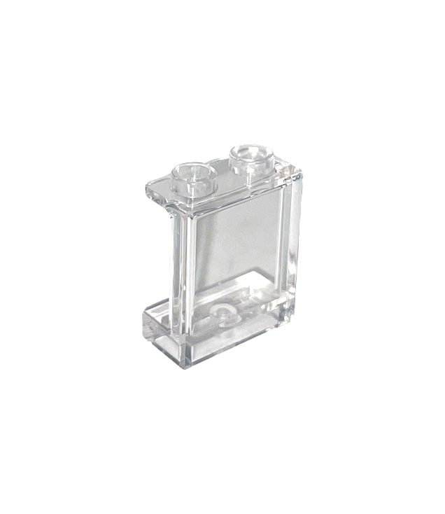 LEGO - Paneel 1 x 2 x 2 met zijsteunen - holle noppen - Trans-Clear | N