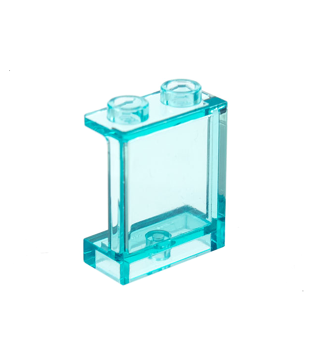 LEGO - Paneel 1 x 2 x 2 met zijsteunen - holle noppen - Trans-Light Blue | N