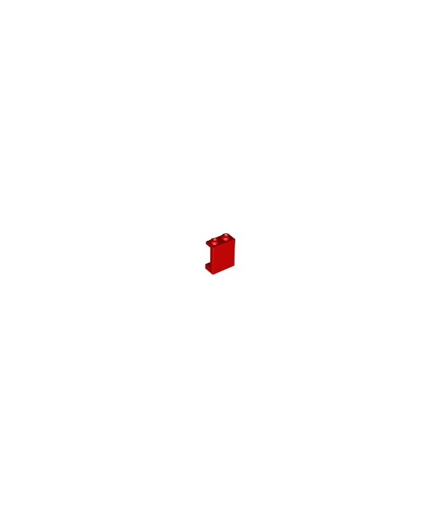 LEGO - Paneel 1 x 2 x 2 met zijsteunen - holle noppen - Red | N