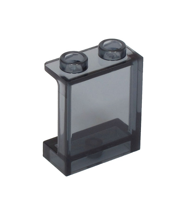 LEGO - Paneel 1 x 2 x 2 met zijsteunen - holle noppen - Trans-Black | N