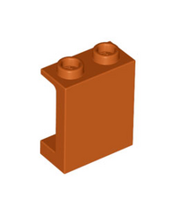 LEGO - Paneel 1 x 2 x 2 met zijsteunen - holle noppen - Dark Orange | N - Thumbnail
