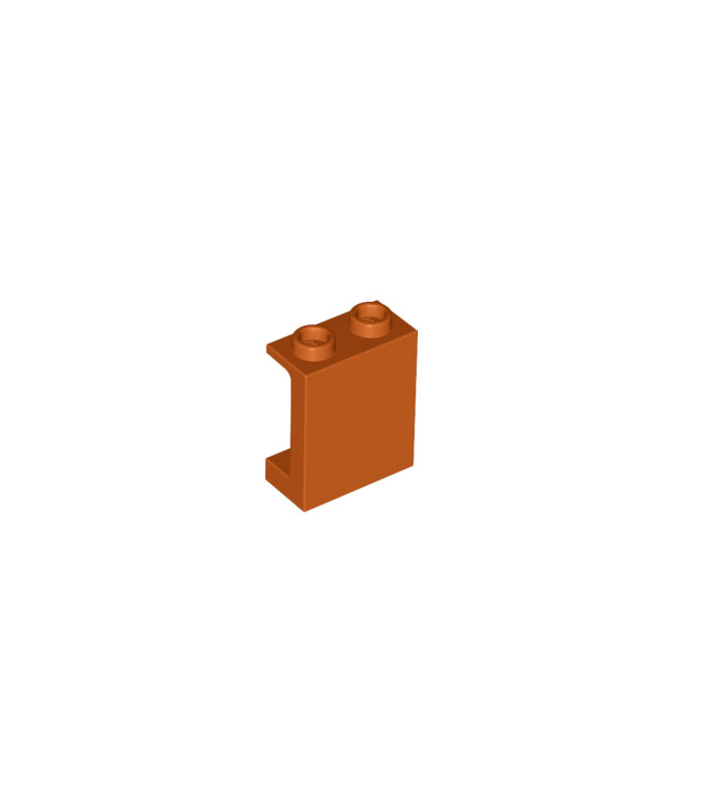 LEGO - Paneel 1 x 2 x 2 met zijsteunen - holle noppen - Dark Orange | N