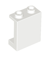 LEGO - Paneel 1 x 2 x 2 met zijsteunen - holle noppen - White | N - Thumbnail