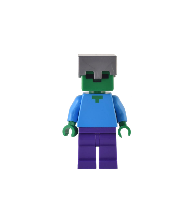 LEGO - Zombie – donkerpaarse benen, zilverkleurige helm - | N