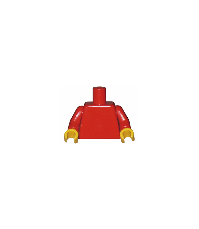 LEGO - Torso effen / rode armen / gele handen - Red | N