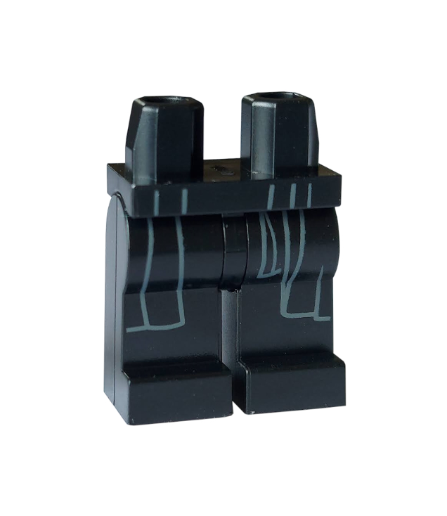 LEGO - Heupen en benen met SW Sith-jasstaarten zonder riemomlijning - Black | N