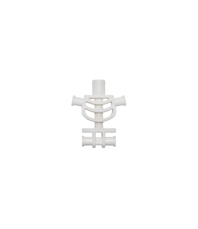 LEGO - Torso skelet, ronde ribbenkast en dikke schouderpinnen - White | N