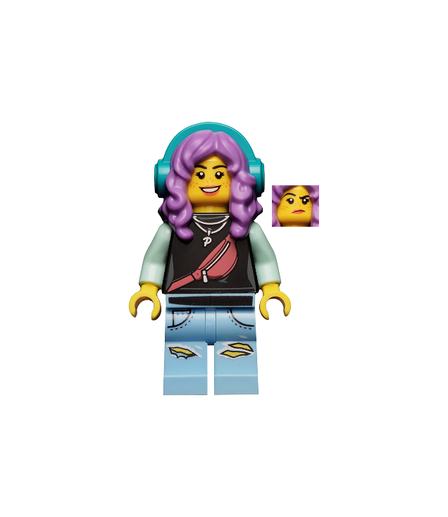 LEGO - Parker L. Jackson – zwart shirt met koptelefoon (lachend / chagrijnig) - | N