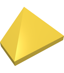 LEGO - Helling 45 graden 2 x 1 driedubbel met onderop een nophouder - Yellow | N - Thumbnail