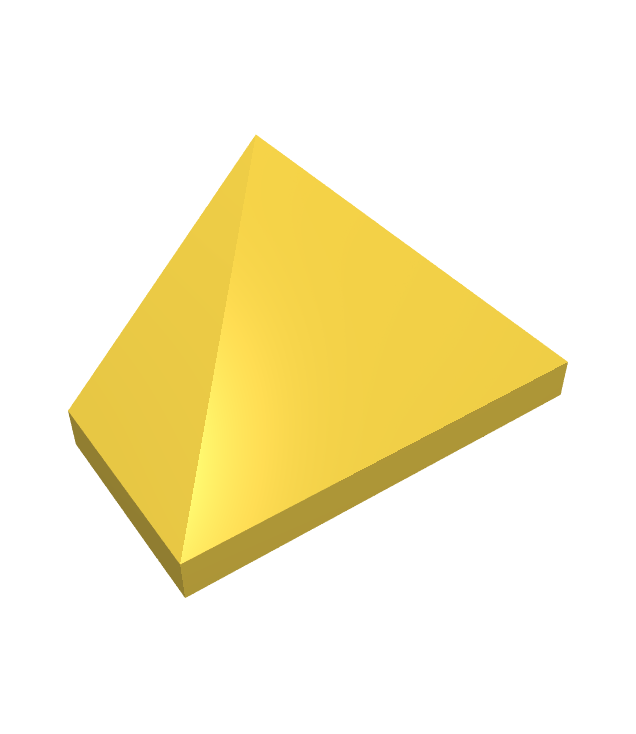 LEGO - Helling 45 graden 2 x 1 driedubbel met onderop een nophouder - Yellow | N