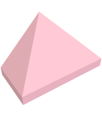 LEGO - Helling 45 graden 2 x 1 driedubbel met onderop een nophouder - Bright Pink | N - Thumbnail