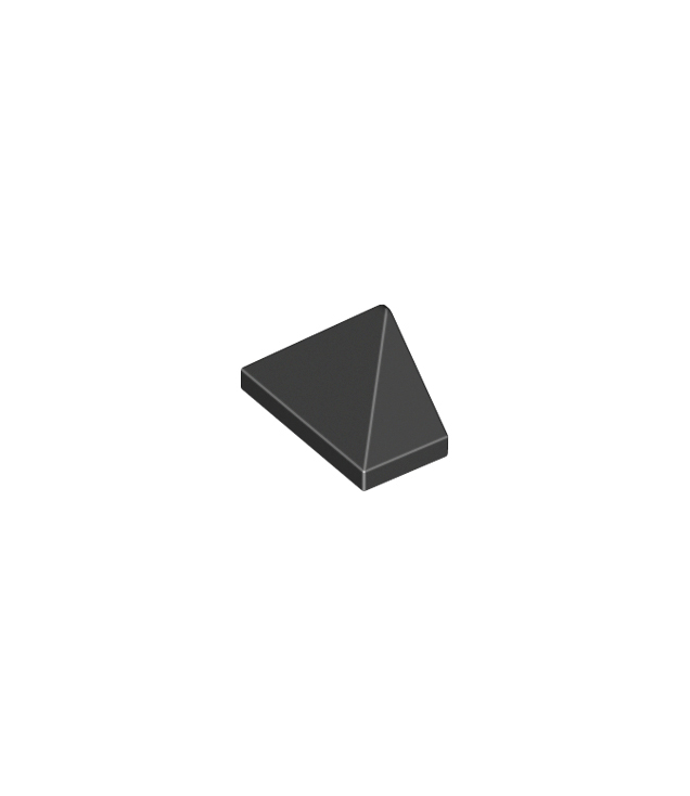 LEGO - Helling 45 graden 2 x 1 driedubbel met onderop een nophouder - Black | N