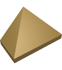 LEGO - Helling 45 graden 2 x 1 driedubbel met onderop een nophouder - Pearl Gold | N - Thumbnail