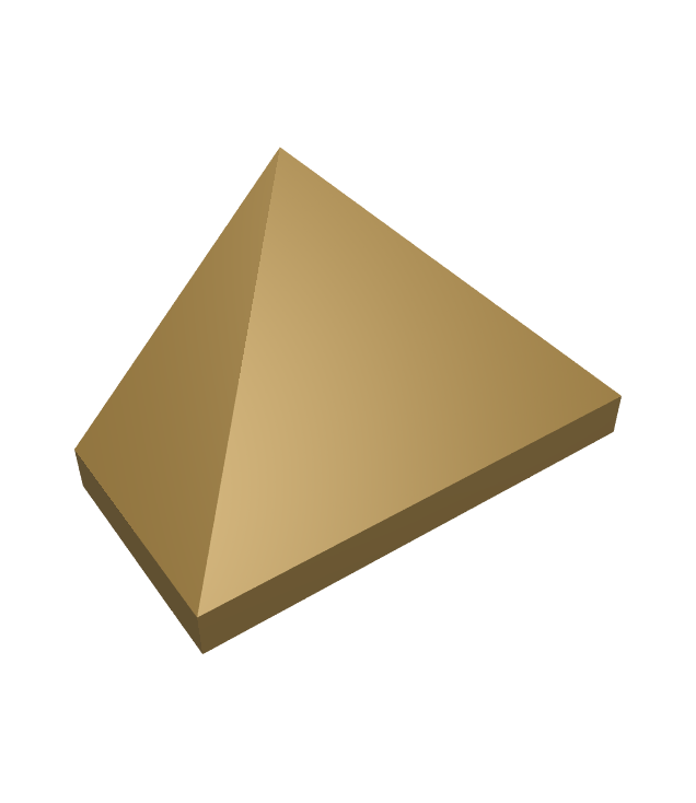 LEGO - Helling 45 graden 2 x 1 driedubbel met onderop een nophouder - Pearl Gold | N