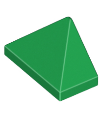 LEGO - Helling 45 graden 2 x 1 driedubbel met onderop een nophouder - Green | N - Thumbnail