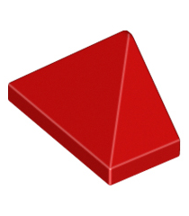 LEGO - Helling 45 graden 2 x 1 driedubbel met onderop een nophouder - Red | N - Thumbnail