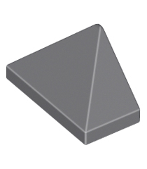 LEGO - Helling 45 graden 2 x 1 driedubbel met onderop een nophouder - Dark Bluish Gray | N - Thumbnail