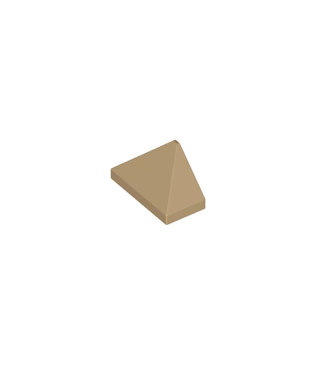 LEGO - Helling 45 graden 2 x 1 driedubbel met onderop een nophouder - Dark Tan | N