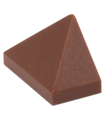 LEGO - Helling 45 graden 2 x 1 driedubbel met onderop een nophouder - Reddish Brown | N - Thumbnail