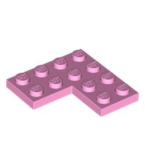 LEGO - Plaat 4 x 4 hoek - Bright Pink | N - Thumbnail