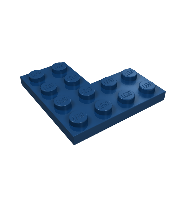 LEGO - Plaat 4 x 4 hoek - Dark Blue | N