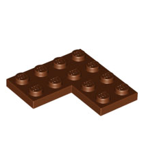 LEGO - Plaat 4 x 4 hoek - Reddish Brown | N - Thumbnail