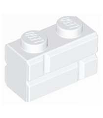 LEGO - Steen, gemodificeerd 1 x 2 met metselprofiel - White | N - Thumbnail