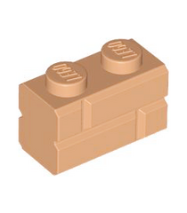 LEGO - Steen, gemodificeerd 1 x 2 met metselprofiel - Nougat | N - Thumbnail