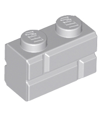 LEGO - Steen, gemodificeerd 1 x 2 met metselprofiel - Light Bluish Gray | N - Thumbnail
