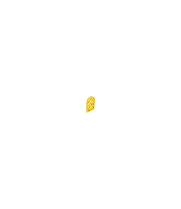 LEGO - Ruit voor raam 1 x 2 x 2 2/3 met ruitpatroon en afgeronde bovenkant - Pearl Gold | N