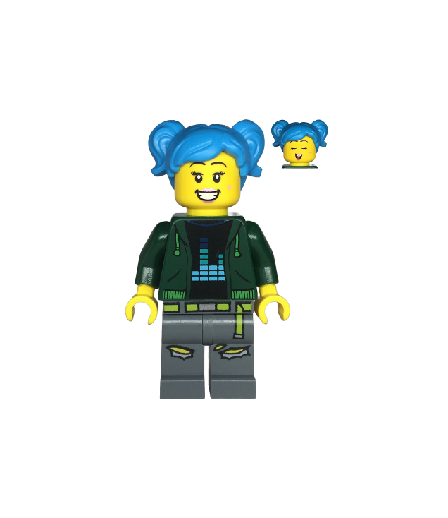 LEGO - Poppy Starr – donkergroene hoodie, donkergrijze benen - | N