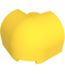 LEGO - Helling, gebogen 2 x 2 x 1 1/3 ronde hoek met verzonken nop - Yellow | N - Thumbnail