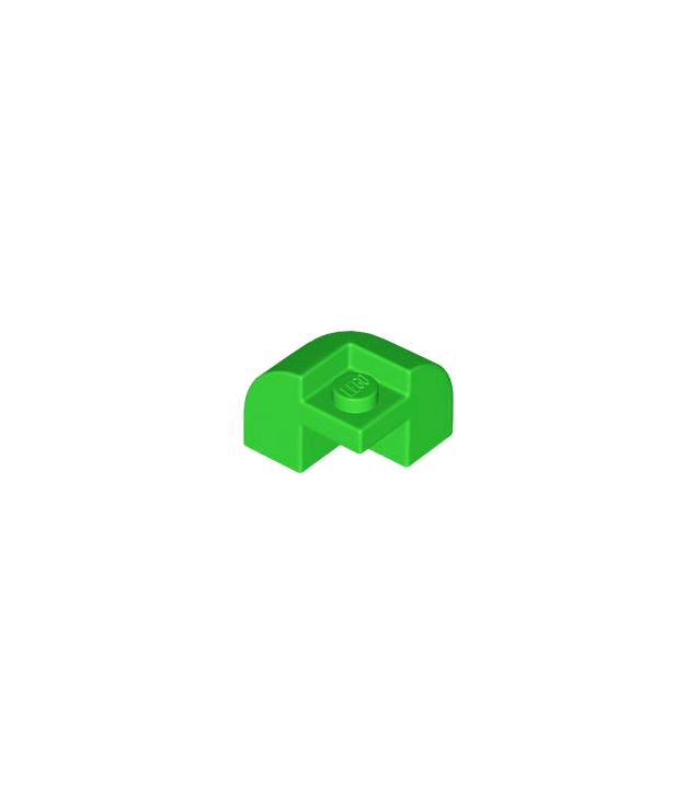LEGO - Helling, gebogen 2 x 2 x 1 1/3 ronde hoek met verzonken nop - Bright Green | N