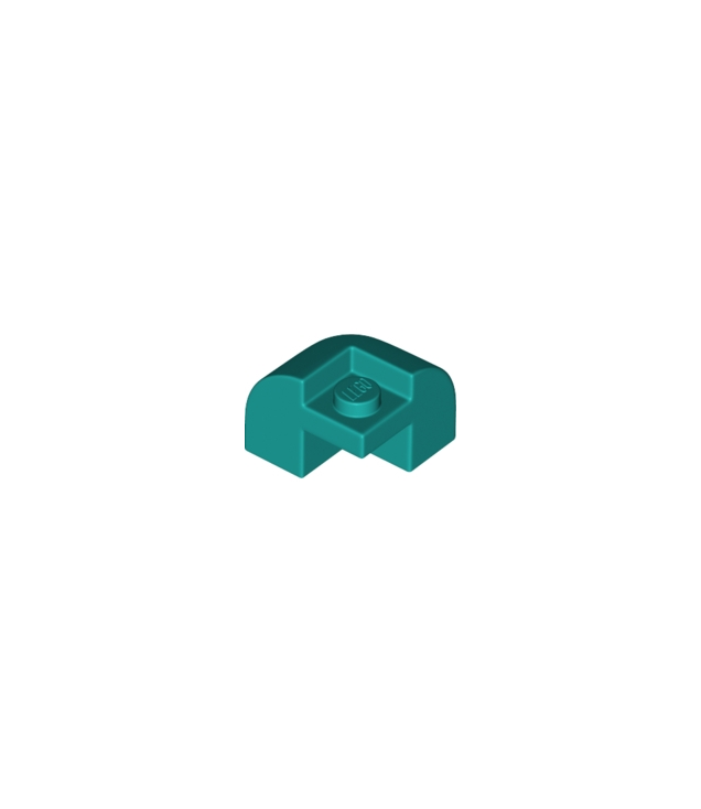 LEGO - Helling, gebogen 2 x 2 x 1 1/3 ronde hoek met verzonken nop - Dark Turquoise | N