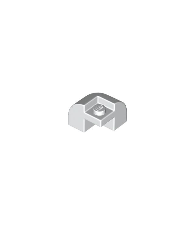 LEGO - Helling, gebogen 2 x 2 x 1 1/3 ronde hoek met verzonken nop - White | N