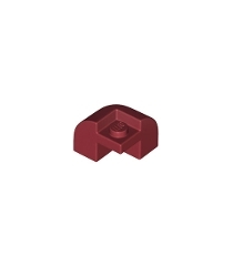 LEGO - Helling, gebogen 2 x 2 x 1 1/3 ronde hoek met verzonken nop - Dark Red | N - Thumbnail